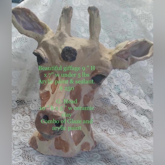 Giraffe sculpture handmade - Picture 3 of 3